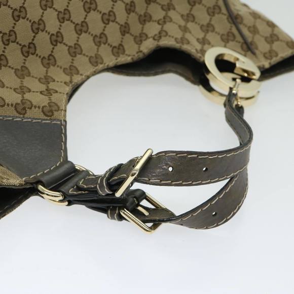 GUCCI GG Canvas Hand Bag Beige 203504 Auth bs12377 - Picture 8 of 16